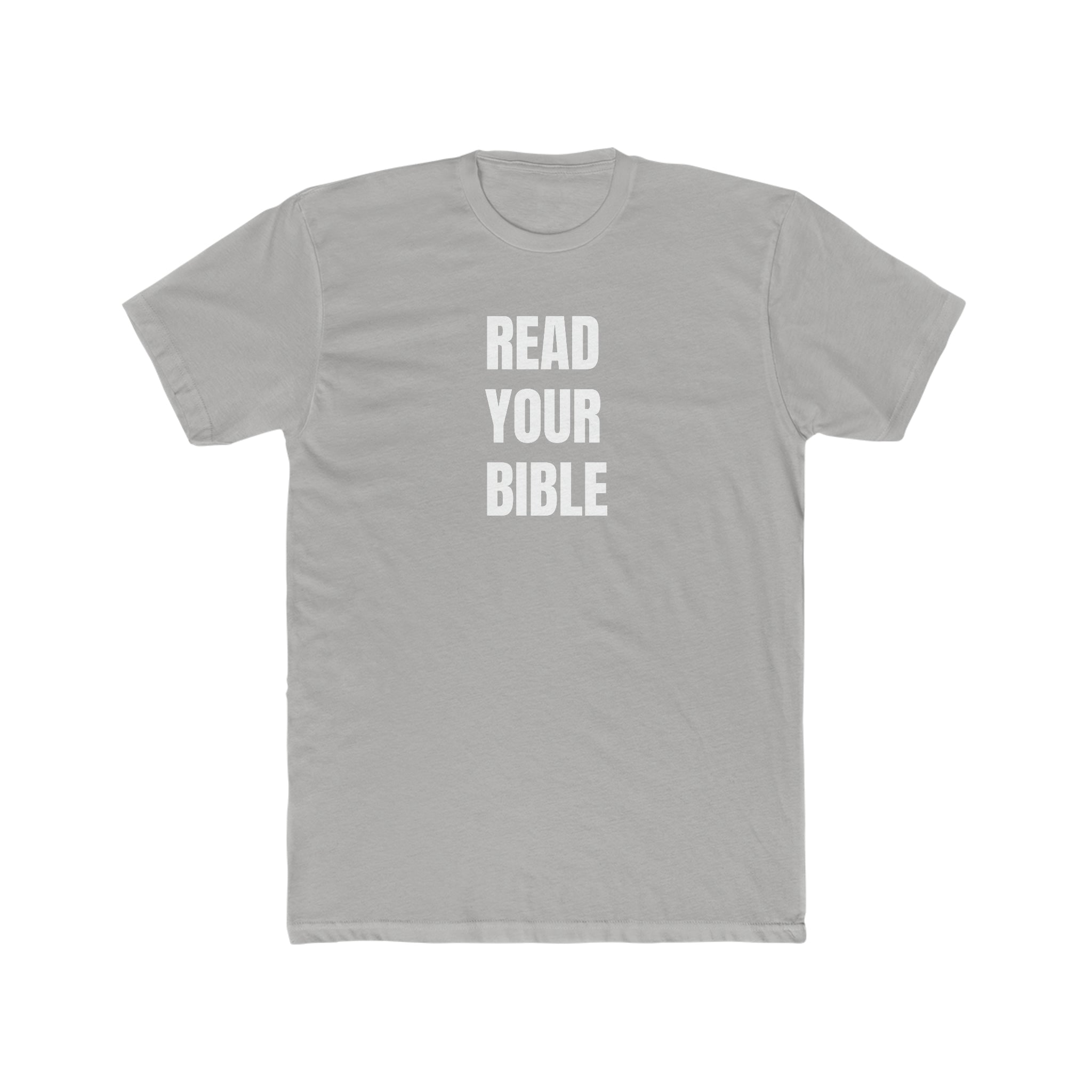 READ YOUR BIBLE(white print) Crew Tee