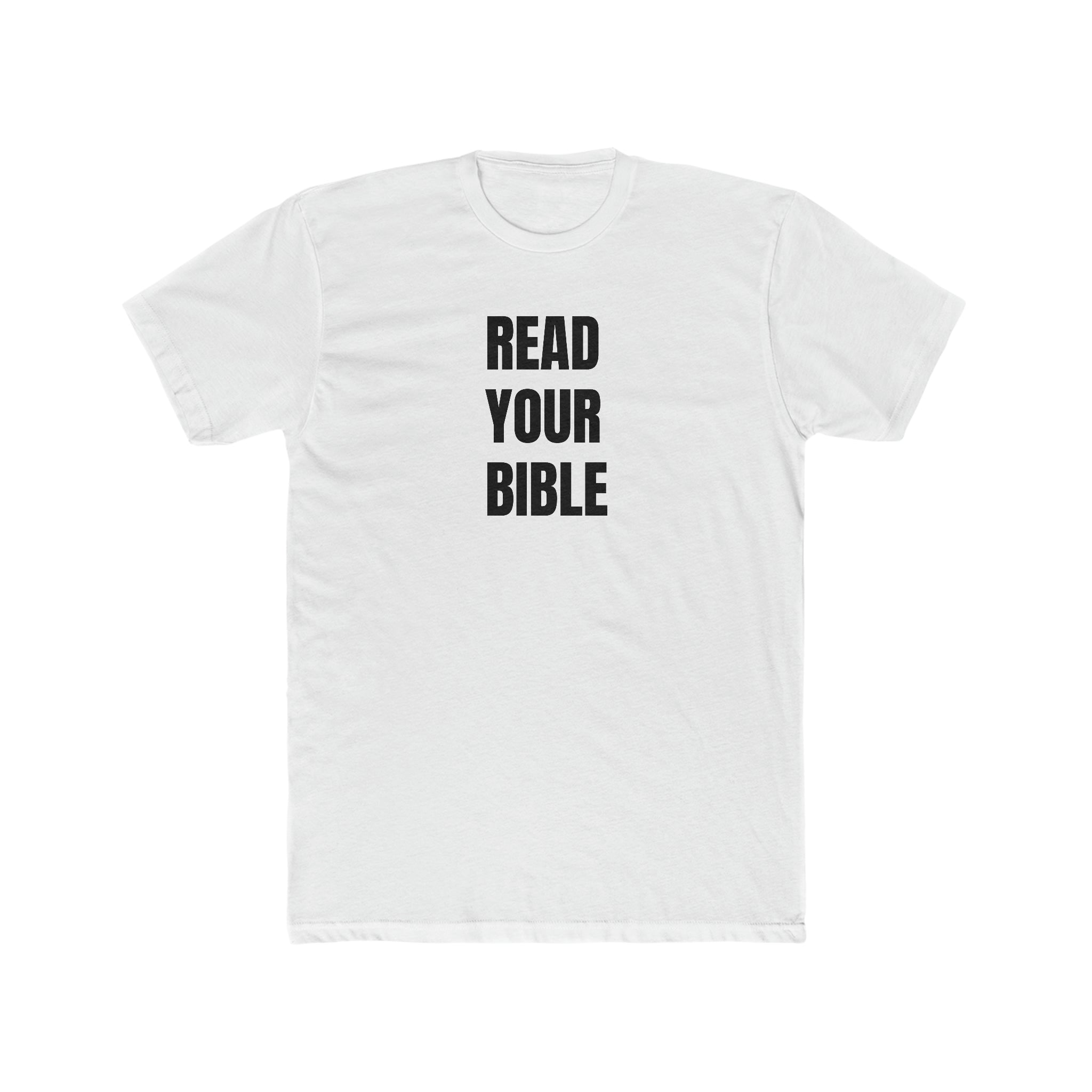 READ YOUR BIBLE(black print) Crew Tee