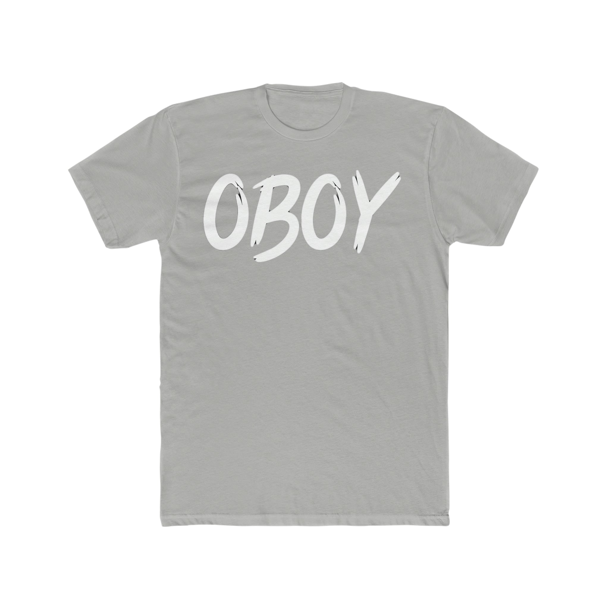 OBOY Men's Cotton Crew Tee Logo Black