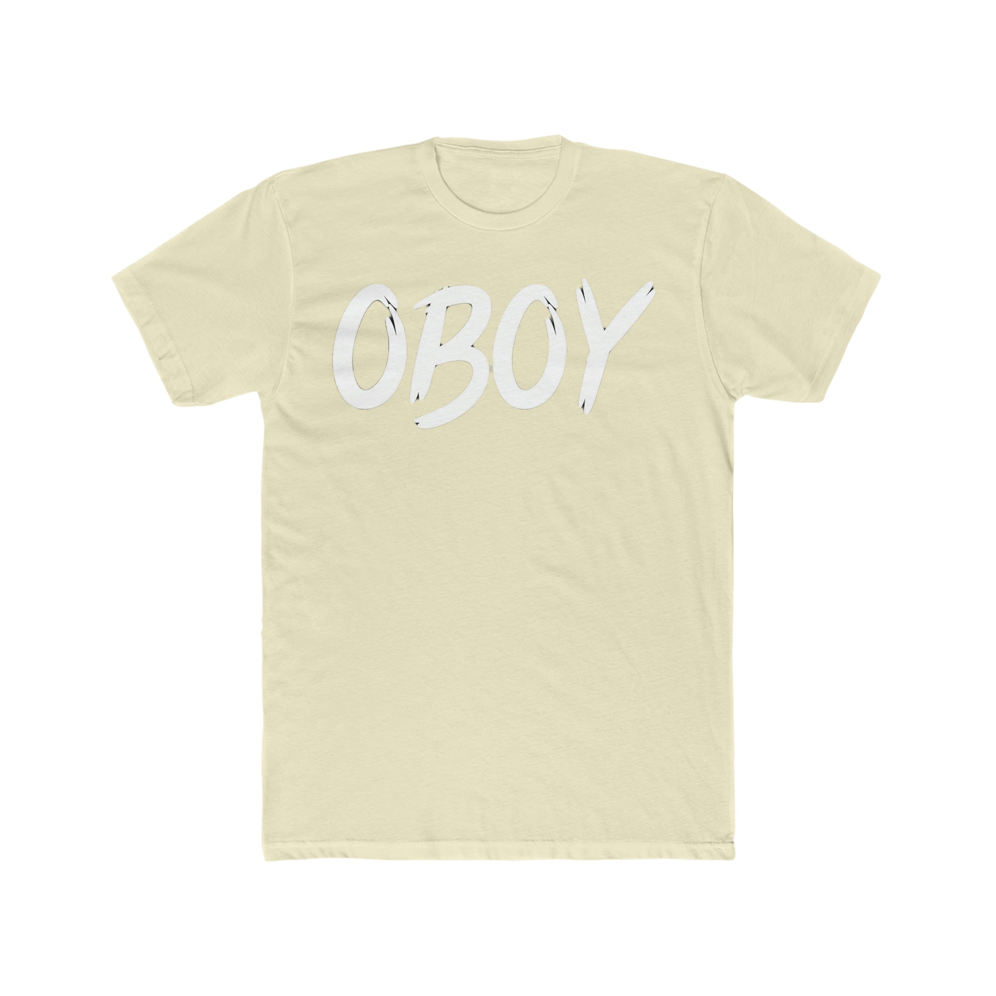 OBOY Men's Cotton Crew Tee Logo Black