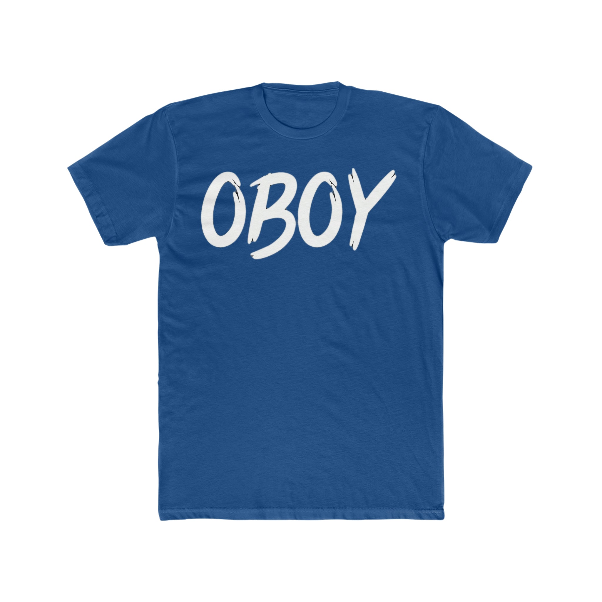 OBOY Men's Cotton Crew Tee Logo Black